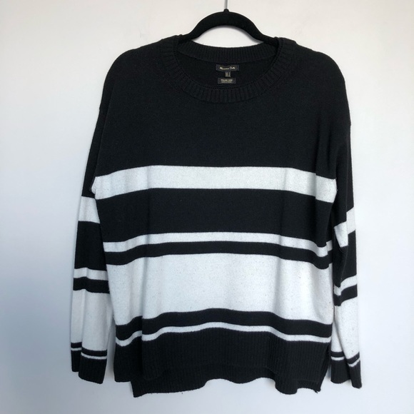 black and white sweater